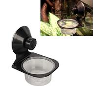 Pssopp Tazas de Comida y Agua para Reptiles Crested Gecko Feeding Ledge Multiusos Reptile Food Water Feeding Bowl para Lizard Leopard Gecko y Otras Mascotas Pequeñas (Cuenco Individual)