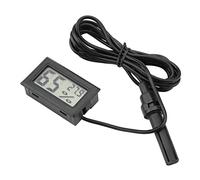 Pssopp Termómetro Higrómetro LCD Mini con Sonda Externa para Tanque de