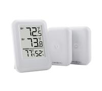 Pssopp Termómetro Interior Exterior con Sensores Duales, Higrómetro Inalámbrico, Dispositivo Preciso de Monitoreo de Temperatura y Humedad para el Hogar y el Jardín