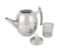 Pssopp Tetera de Acero Inoxidable con Curvo y Pantalla de Filtro para Elaboración de Cerveza en Estufa, Tapa de Salida de, Fácil de Limpiar, 1 Taza (1.5L/1500ml)