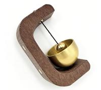 Pssopp Timbre de Campanas de Viento, Campana Decorativa para Comerciantes, Campana para Tienda, Oficina, Inauguración de la Casa, 2 Piezas, Timbre Magnético de Madera para Puerta (Color Nuez)
