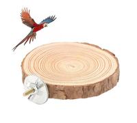 Pssopp Trampolín de Madera Redondo para Loros, Plataforma de Percha, Soporte de Juguete para Periquitos Pequeños y Pájaros, Hámster, 6cm