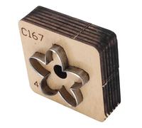 Pssopp Troquel de Corte de Cuero con Forma de Bola de Flores, Troquel de Corte de Metal, Cortador de Artesanía en Cuero, Molde de Perforación con Madera Maciza y Acero Al Carbono para (40mm)