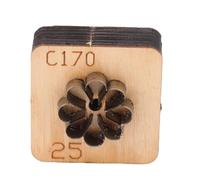 Pssopp Troquel de Corte de Cuero de Flores, Molde de Cuero de Flores de 25 Mm, Herramienta de Perforación de de con Madera Maciza, Acero Al Carbono para Manualidades,