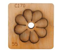Pssopp Troquel de Corte de Cuero en Forma de Flor, Herramienta de Artesanía, Molde de Perforación de Cuero de Acero Al Carbono para Llaveros de Bricolaje, Bolsos, Carteras con Base de (55mm)