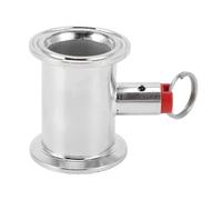 Pssopp Tubo de Abrazadera de 1,5 Pulgadas con Válvula de Alivio de Presión, Accesorio de Elaboración de Cerveza de 17 PSI para Barriles Fermentadores, Extensión de Triple Abrazade