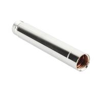 Pssopp Tubo de Extensión de Ducha de Acero Inoxidable de 4 Pulgadas, Tubería Redonda Cromada para Grifos de Montaje bajo, Extiende la Longitud de la Mano, Agarre Ergonómico, Disfrute de la Ducha de