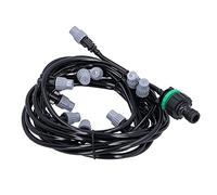 Pssopp Tubo de Riego, Manguera Flexible de PVC con Boquillas Nebulizadoras, de Riego de 10 M para Jardines e Invernaderos