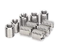 Pssopp Tuerca de Reparación de Rosca Hembra M10 X 1,5 Macho a M6 X 1,0, Kit de Tuerca Ranurada, Acero Inoxidable, 10 Piezas para Aviones, Automóviles, Computadoras, Equipos Mecánicos