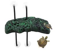 Pssopp Turtle Basking Platform Automático Flotante Turtle Pier Terrapin Dock Frogs Reptile Ramp Platform Terrario Tanque Ornamento con Ventosa para Animales semiacuáticos(M)
