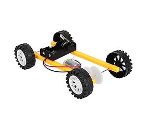 Pssopp Útiles Escolares Paquete Científico Vehículo de Motor DC Coche de Juguete Educativo con Materiales de Madera Ecológicos para Niños Que Aprenden Conceptos Básicos de Física y Matemáticas Coche