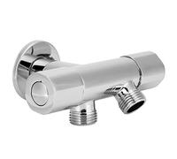Pssopp Válvula de ángulo Accesorios de Baño Accesorios de Baño, para bidé 1 Entrada 2 Salida G1 Rosca de 2 Pulgadas Válvula Desviadora de Latón Doble Manija Control Doble para Manguera de Lavadora