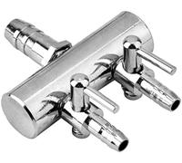 Pssopp Válvula de Control de Aire del Tanque de Peces del Divisor del Flujo de Aire del Acuario Distribuidor de oxígeno del oxígeno del Acuario de Acero Inoxidable(2 vías)