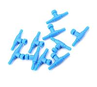 Pssopp Válvula de Control de Aire para Acuario, Regulador de Bomba de Aire de 3 Vías de Plástico para Tubos de 4 Mm, Manija de Giro de 90 Grados, Ajuste de Flujo Preciso, Paquete de 10 para