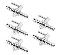 Pssopp Válvula Reguladora de Volumen de Aire para Acuario, Válvula de Aire de Ajuste de Cabezal único de 5 Piezas, de Control de Bomba de de Acero Inoxidable para Peceras, Acuarios y Accesorios