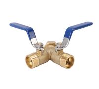 Pssopp Válvula Y Desviadora de Manguera de Jardín de Latón, Divisor Resistente con Ergonómico, Válvula Doble para un Fácil Control del Agua, Perfecto para Uso en el Hogar Y el Jardín