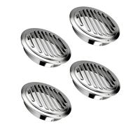 Pssopp Ventilación de Techo Ajustable Cubierta de Ventilación Redonda de Acero Inoxidable de 200 Mm con Listones en ángulo de 45 Grados para Baño Cocina Secadora Conductos de Escape para Pared o