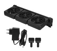 Pssopp Ventilador de Refrigeración para Acuario, Ventilador Enfriador de Tanque de Peces Ajustable de 3 Cabezales con Rotación de 100 Grados, Funcionamiento Silencioso para (plástica)
