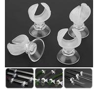 Pssopp Ventosas para Acuario, Soporte para Tubo de Aire, Monedero para Acuario con ventosas con Abrazaderas para de calefacción de Acuario, Puerta de Cable 4 Unidades (Desde 14,6 mm hasta