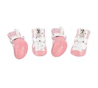 Pssopp Zapatos para Perros, Botas para Cachorros, Botines para Perros, 4 Piezas, Malla Transpirable Antideslizante con Cierre de Gancho, Suela Antideslizante (Número 2 (13 X 2,9 X 1,5 cm / 5,1,