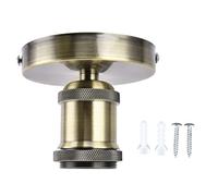 Pssopp Zócalo de Luz Vintage E27, Portalámparas de Tornillo para Portalámparas de Bombilla para Adaptador de Zócalo de Bombilla Colgante DIY (Bronce)