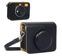 pssped Funda protectora para cámara compatible con la última versión Kodak Mini Shot 3 Retro C300R 2 en 1, bolsa de piel sintética de ajuste personalizado con correa ajustable, almacenamiento compacto