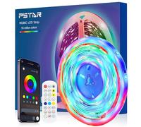 PSTAR RGBIC Tira LED 4 metros, Tiras LED de 50-70 Pulgadas, 30LED/m, Múltiples Modos de Escena y Sincronización de Música, con Aplicación y Control Remoto para TV, Hogar, Decoración de Festivales
