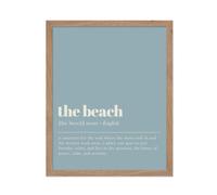 Pster Master Tipografa Pster - Impresin del diccionario - Definicin de playa Home of Peace and Calm Sanctuary Waves Soul Reljate - Regalo p