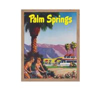 Pster Master Travel Partter - Vintage Palm Springs California Wall Art - Sunny Day Ciclismo - Gran regalo de decoracin de la pared para sala de