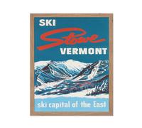 Pster Master Vintage Poster - Retro Travel Print - Regalo para viajero amigo - Stowe Vermont Ski Capital del este de EE. UU. - Decoracin de par