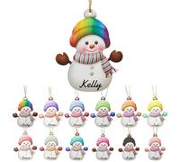 PSUNEY Adornos Navideños Personalizados con Nombres y Texto para el Árbol de Navidad Recuerdo de Madera con el Nombre de Regalos de Decoración de Navidad Creativos Familia de 2/3/4/5/6/7/8