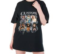 PSUNEY Personalizada Camisetas para Hombre/Mujer Diseña tu Propia Camiseta Añade tu Foto Texto Logotipo Cara Camisetas Personalizadas Divertidas Novio Novia Regalos de Cumpleaños