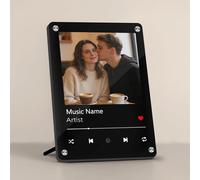 PSUNEY Placa Musical Spotify con Foto Personalizada - Marco que Reproduce Tu Canción al Tocar - Regalo Emocional para Bodas, Aniversarios, San Valentín y Cumpleaños