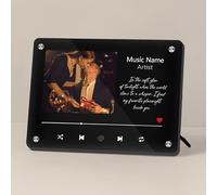 PSUNEY Placa Musical Spotify con Foto Personalizada - Marco que Reproduce Tu Canción al Tocar - Regalo Emocional para Bodas, Aniversarios, San Valentín y Cumpleaños