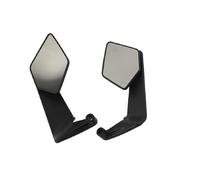PSUWSXA Regiones 1 Par Espejos Retrovisores Stealth Winglets Motocicleta para Zontes 368G 368K 368D 368E 510G Lentes Vidrio Giratorias Regiones(White Glass)