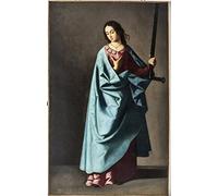 PSVDCTOO Famosa Cuadro en Lienzo Impresión Imagen Gran Mártir Eufemia de Francisco De Zurbarán para Oficina Decorativos 60x90cm
