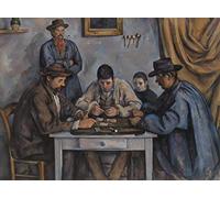 PSVDCTOO Famosa Cuadro en Lienzo Impresión Imagen Los jugadores de cartas de Paul Cézanne para Oficina Decorativos 60x90cm