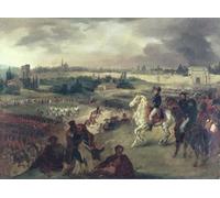 PSVDCTOO Famosa Pared Lienzo Arte Pintura Imagen la entrada de Napoleón Bonaparte en Milán por Louis Hippolyte Bellange para Oficina Decorativos 60x90cm