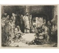 PSVDCTOO Reproducción de lienzo Pinturas Clásico Pintura Sobre Lienzo Cristo predicando 'la Petite Tombe' de Rembrandt Van Rijn para Regalo 60x90cm