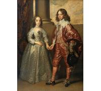 PSVDCTOO Reproducción de lienzo Pinturas Clásico Pintura Sobre Lienzo Guillermo II de Orange y la Princesa Enriqueta María Estuardo Hija de Carlos I de Sir Antony Van Dyck para Regalo 60x90cm