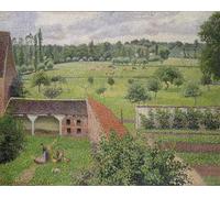 PSVDCTOO Reproducción de lienzo Pinturas Clásico Pintura Sobre Lienzo Vista desde mi ventana Éragny-sur-epte de Camille Jacob Pissarro para Regalo 60x90cm