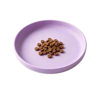 Psxixjsm Comedero para gatos, cuenco plano de silicona ancho, antideslizante, cuenco para gatos, plato redondo de silicona, práctico plato de comida (violeta claro)