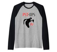 Psy-Ops Grupo Militar Secreto Fuerzas Armadas de EEUU Clandestino Camiseta Manga Raglan