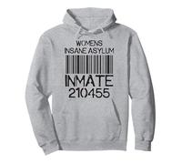 Psych Ward Cárcel Divertido Disfraz de Halloween Insano Asilo Preso Sudadera con Capucha