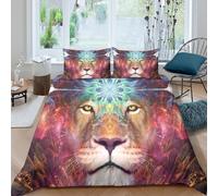 Psychedelic Fantasy Art Funda de Edredón Microfibra 3 Piezas Impresión 3D Cierre de Psychedelic fantasía Arte Funda Edredon Fundas de Almohada Antibacteriana for niños Super King（260x220cm）