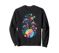 Psychedelic Mushroom Skull Vibe Nature Lover Music Bluegrass Sudadera
