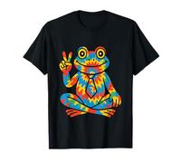 Psychedelic Peace Frog Rana Tie-Dye Festival Hippie Camiseta