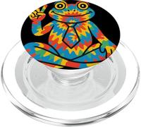Psychedelic Peace Frog Rana Tie-Dye Festival Hippie PopSockets PopGrip para MagSafe
