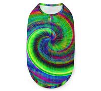 Psychedelic Tie Dye Swirl Art Pets Shirt Chaleco Lindo Perro Tank Top Suave Sin Mangas Camiseta para Cachorro Kitty Gatos 2XL