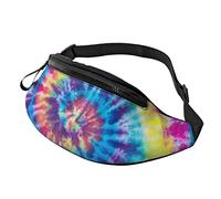 Psychedelic Tie Dye Swirl Fanny Pack para Hombres y Mujeres, riñonera Ajustable, riñonera Informal para Viajes, Fiestas, Festivales, Senderismo, Correr, Ciclismo